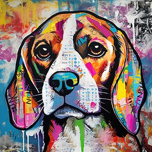 Tender Beagle Hound - Painting - Dog art