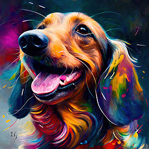 Happy Labrador Dog Painting