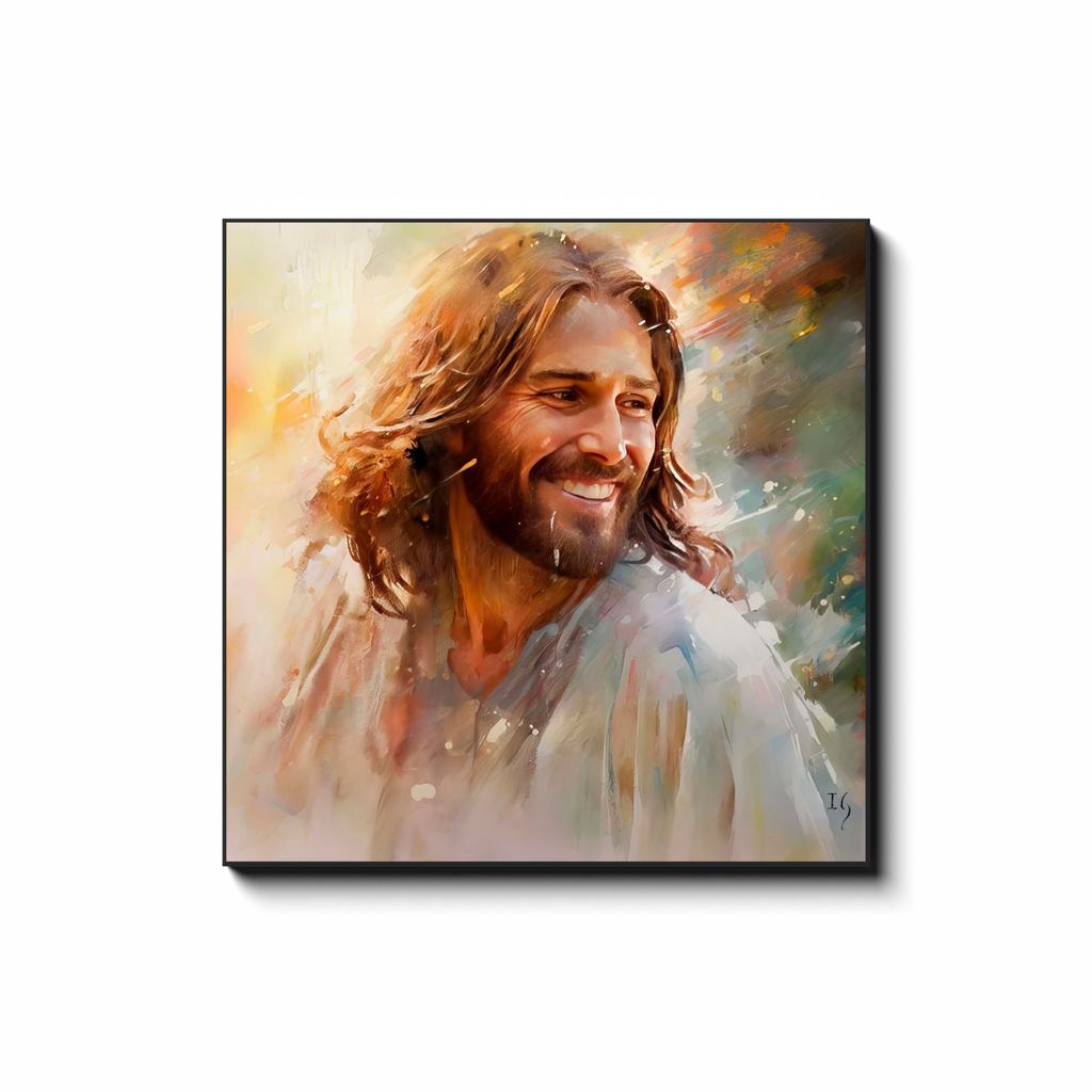 Jesus - Dawn's Gentle Embrace - Smiling Jesus Paintings