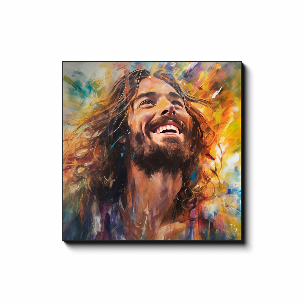 Jesus - Harmony of Hue and Heartbeat - Smiling Jesus Paintings
