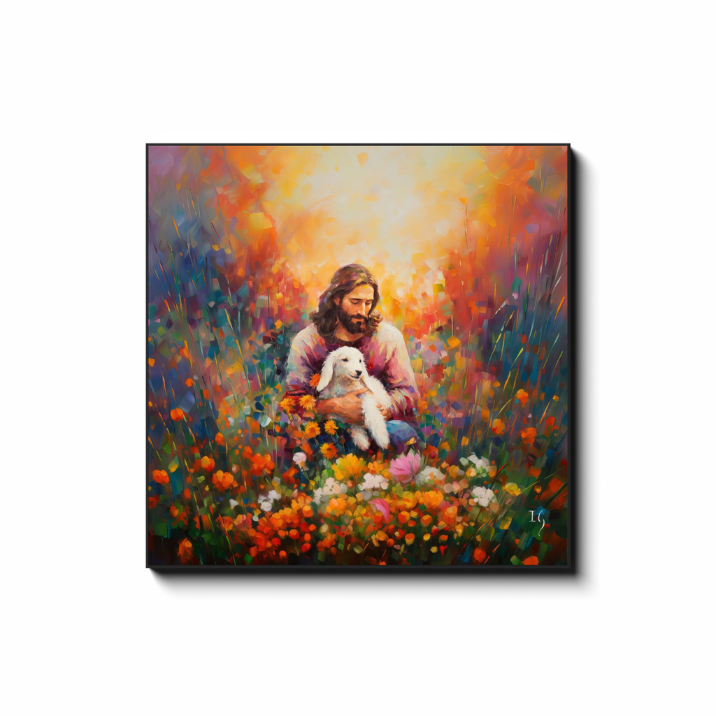 Jesus in the Midst of Serenity - Smiling Jesus Paintings