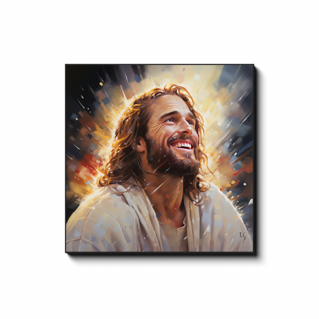 Jesus - Radiant Embrace - Smiling Jesus Paintings