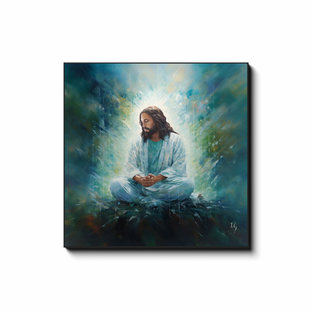 Jesus Serene Meditation - Smiling Jesus Paintings