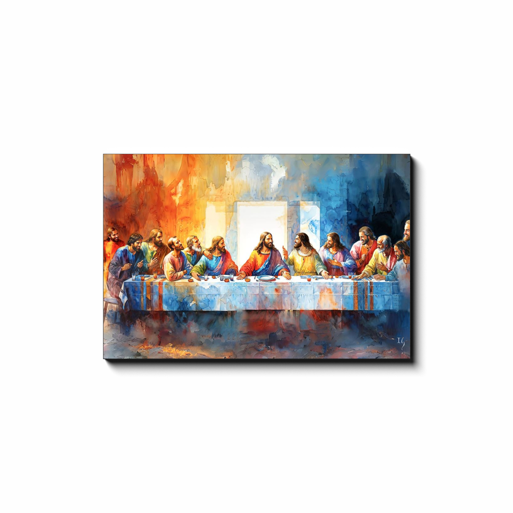 Last Supper - Communion in Color - Smiling Jesus Paintings