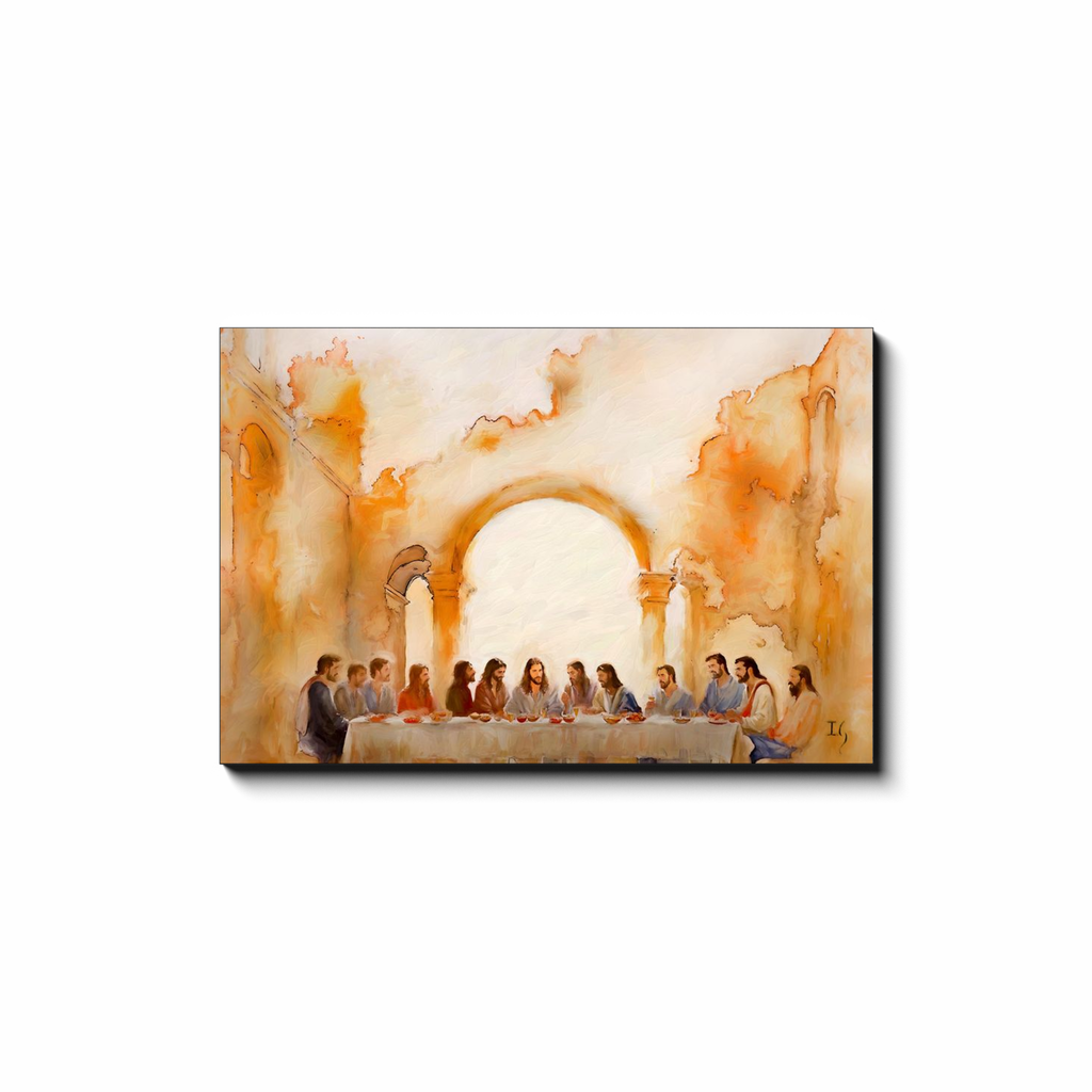 Last Supper Landscape - Smiling Jesus Paintings