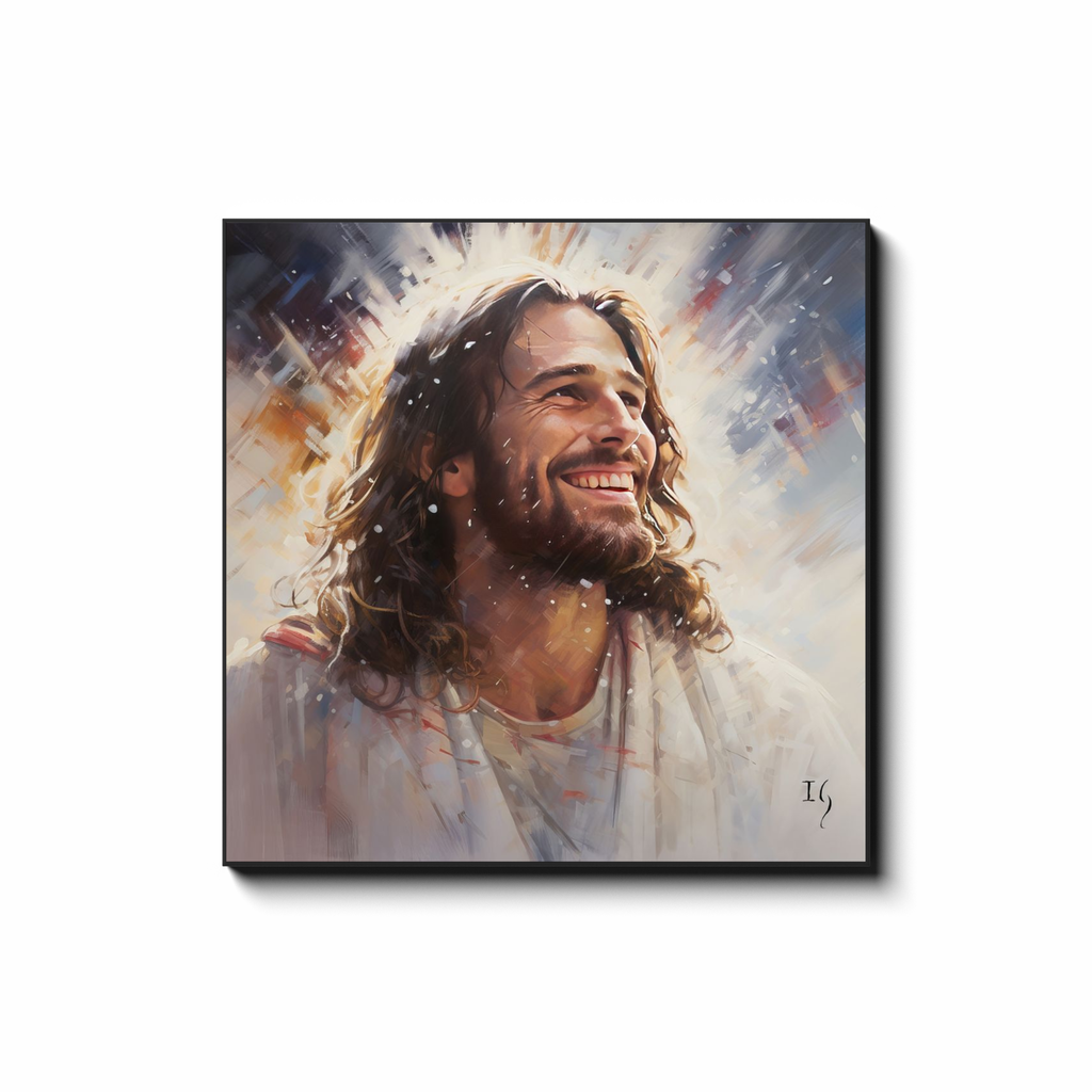 Serene Smile of Jesus - Smiling Jesus Paintings