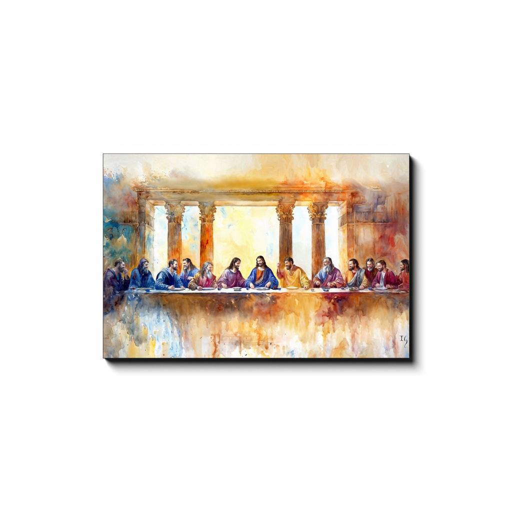 The Last Supper: Whispers of Eternity - Smiling Jesus Paintings