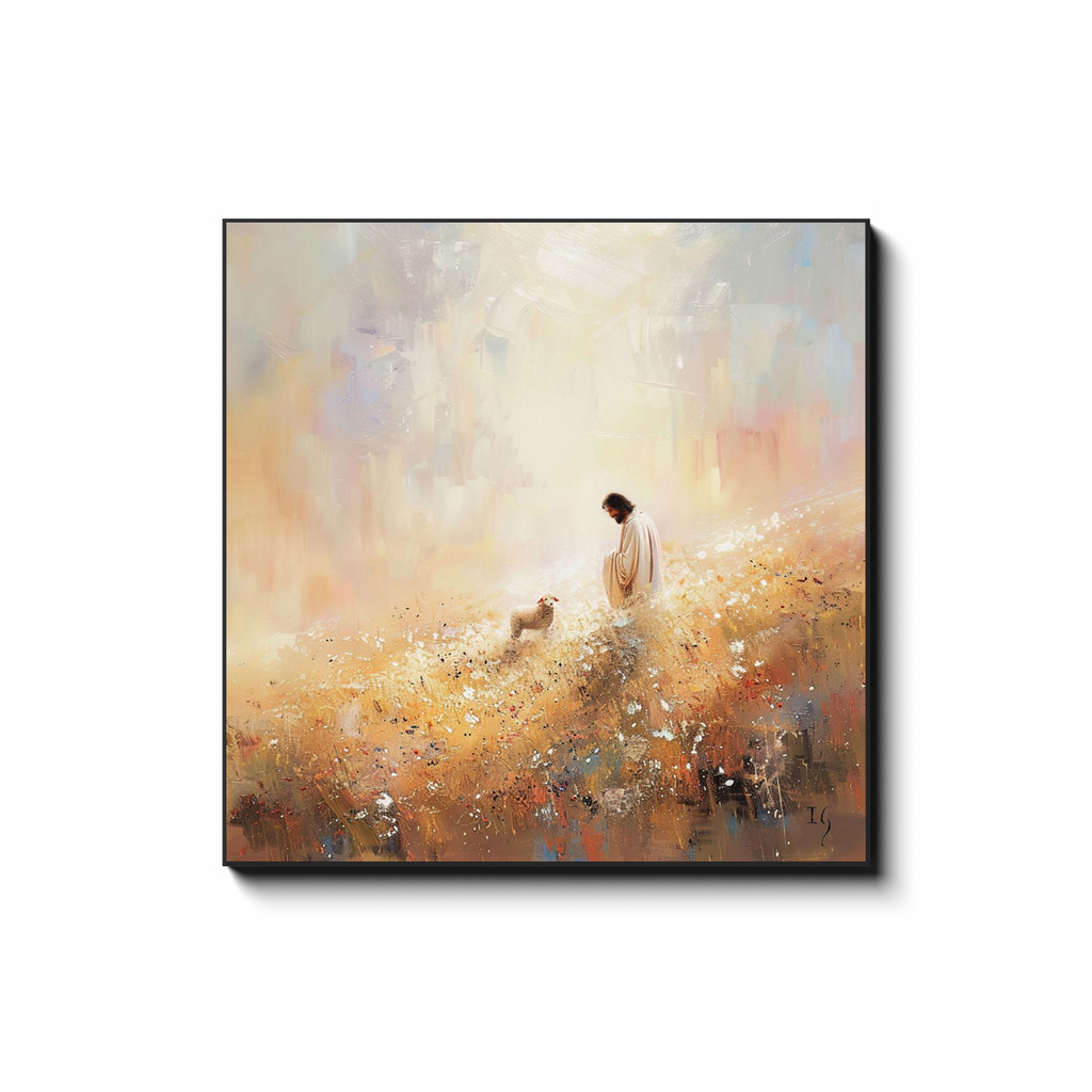 The Shepherd's Presence - Smiling Jesus Paintings