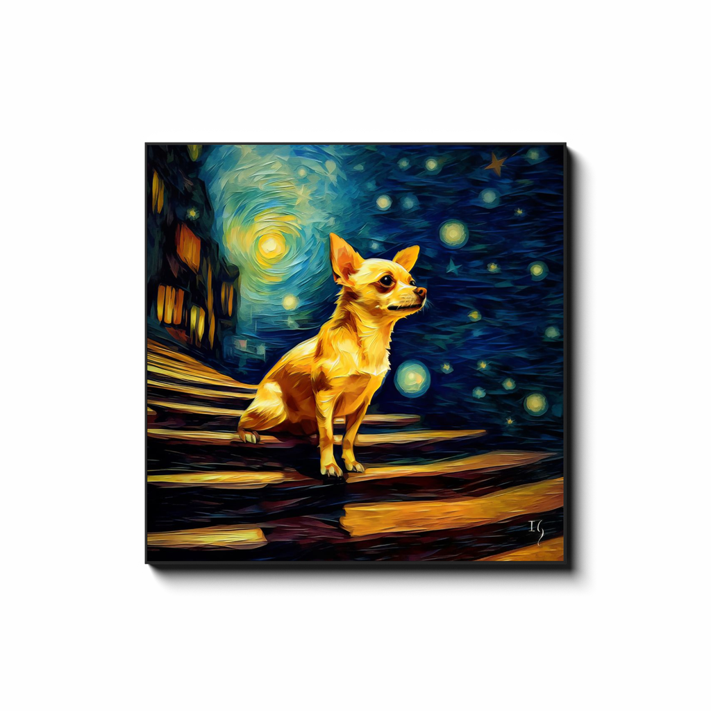A Chihuahua's Heavenward Gaze - Pet Paradise Dog Art