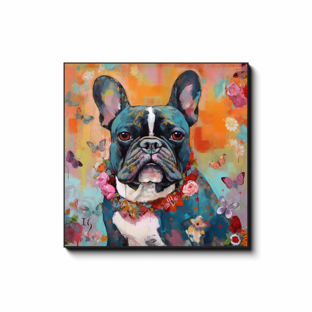 Blossoming Bulldog Brilliance - Pet Paradise Dog Art