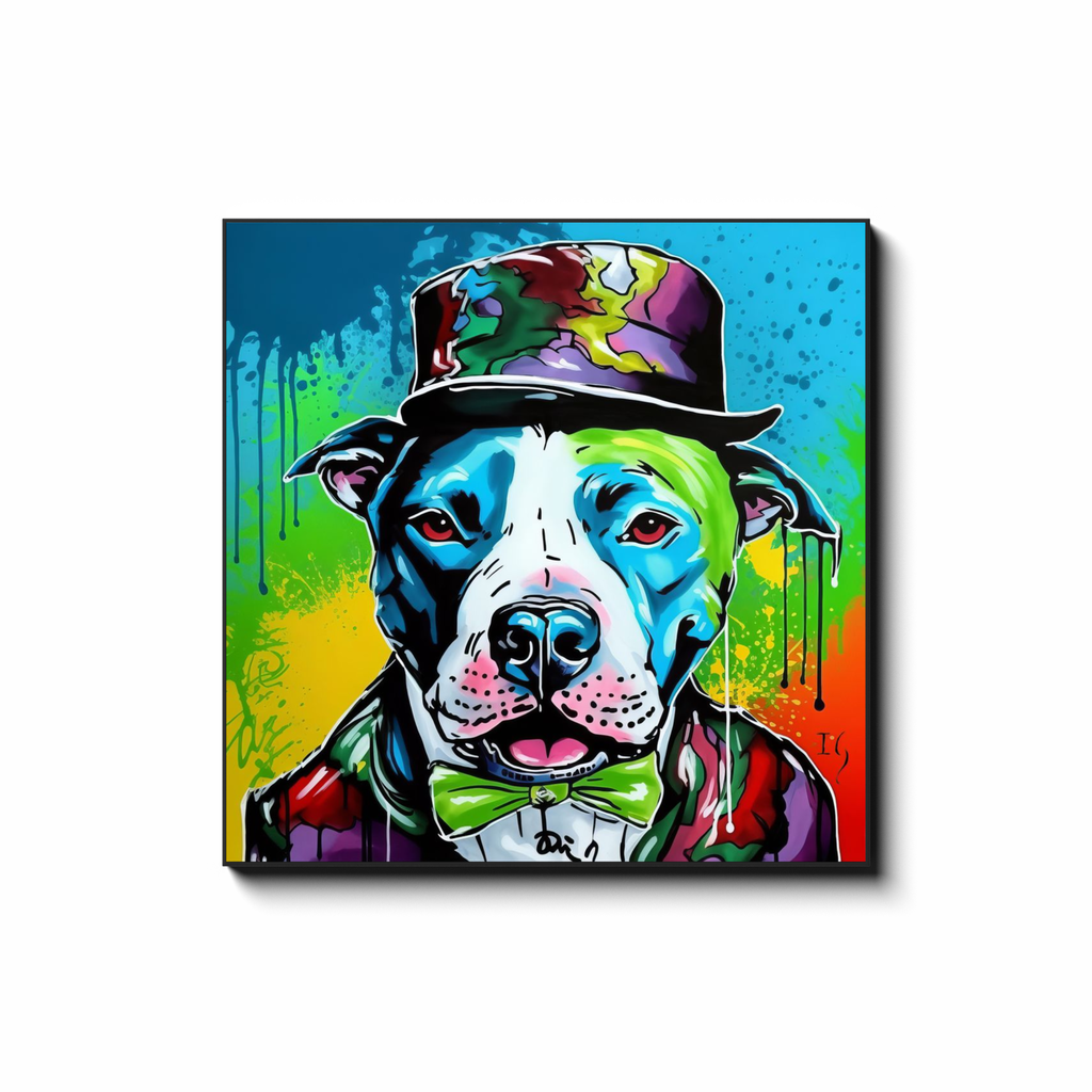 Charming Rainbow Pitbull - Pet Paradise Dog Art